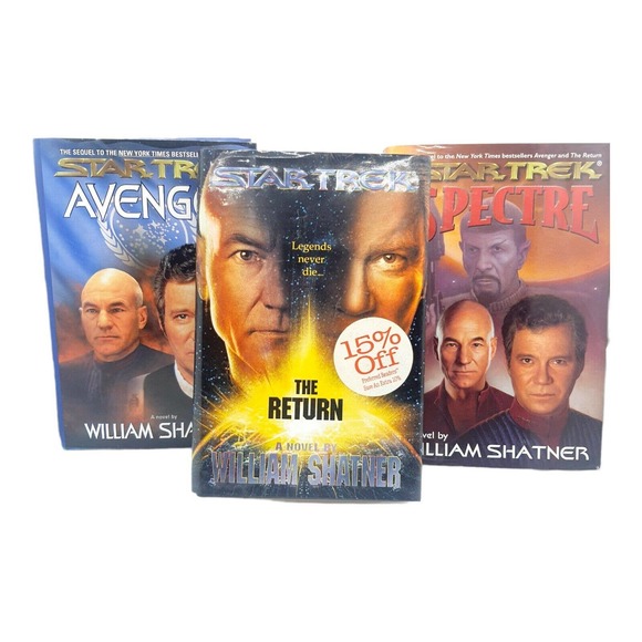 True First Edition Star Trek William Shatner Trilogy Books Return Spectre Avenge - Picture 1 of 12